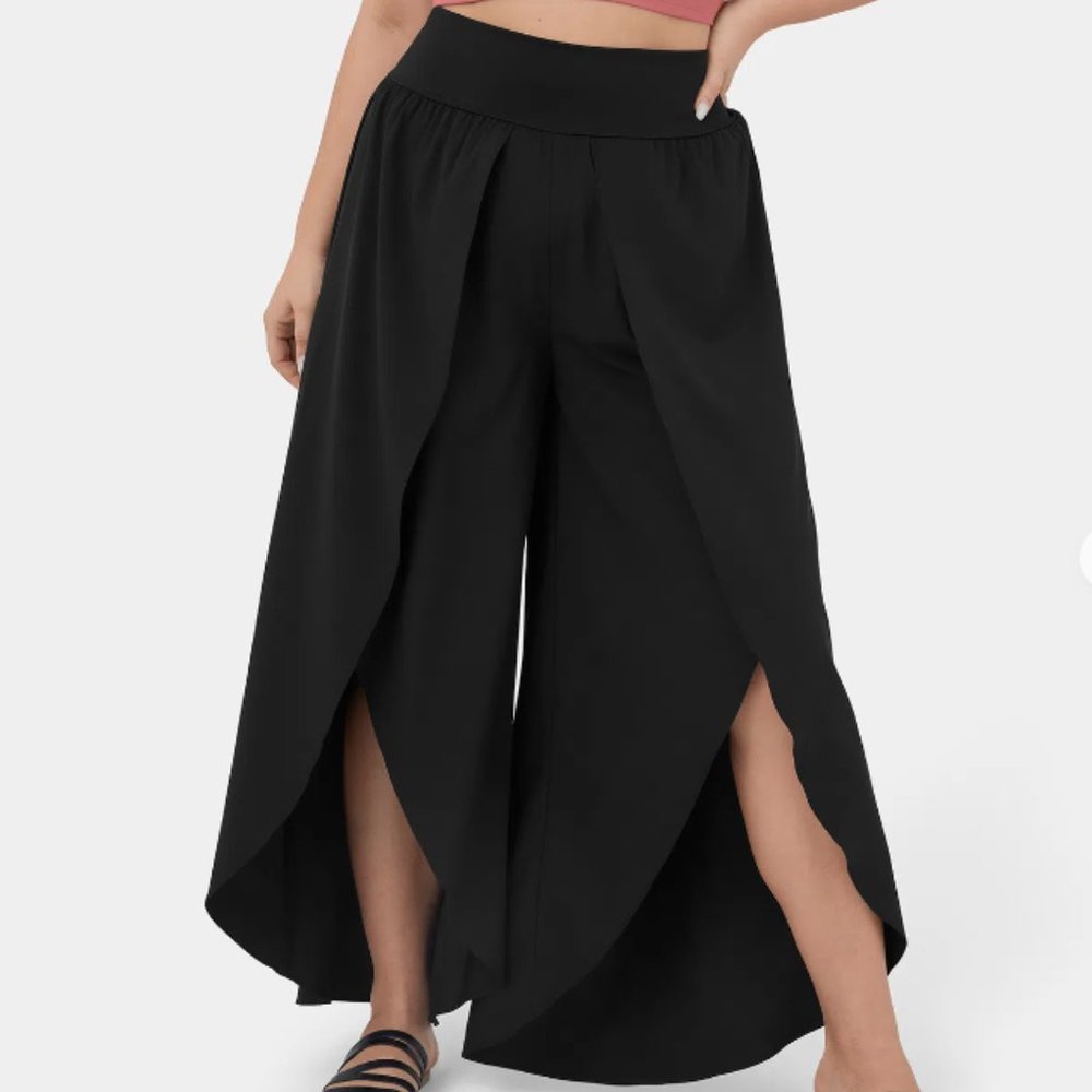 Breezeful High Waisted High Low Ruffle 2-in-1 Quick Dry Casual Maxi Skirt